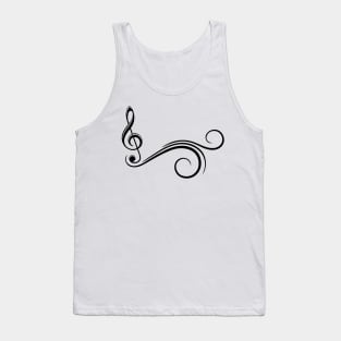 treble clef filigree Tank Top